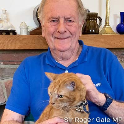 Sir Roger Gale MP - Cat Chat patron